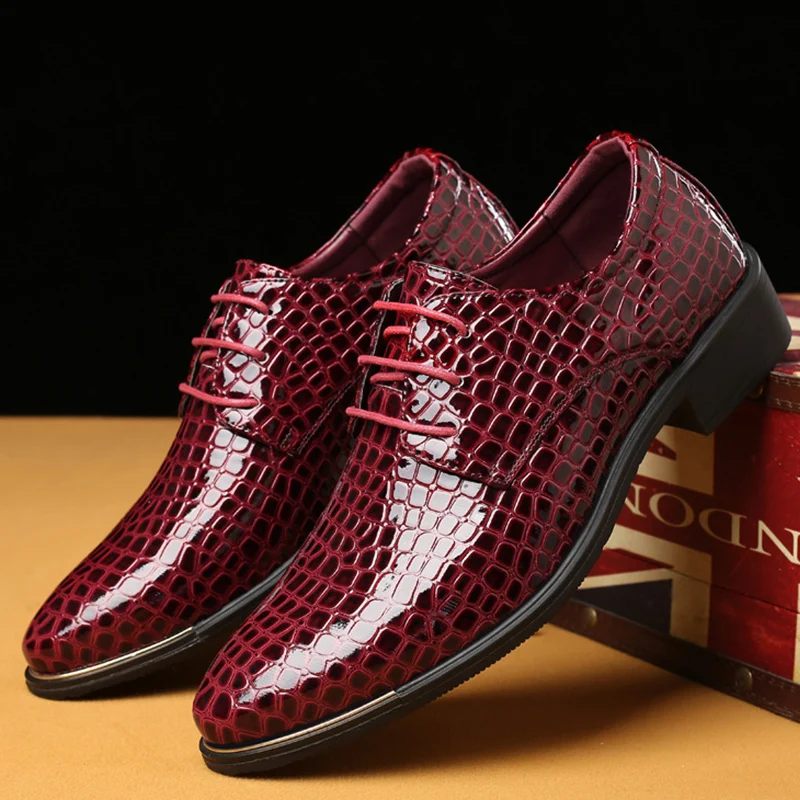 

Plus size 38-48 male shoes wear-resistant lncrease formal shoes leather shoes men footwear snakeskin office pointed toe