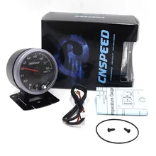 CNSPEED 60MM Car Auto Voltmeter 8-18 Volt Voltage Gauge Volts Voltage Black Face With White& Amber Lighting Car meter
