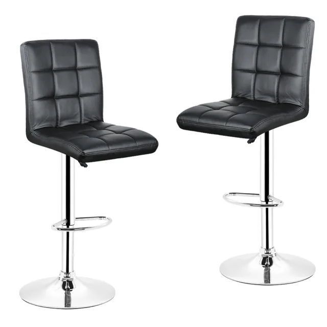 Best Price DOORSACCERY 2PCS/Set Black PU Leather Swivel Bar Stools Chairs Height Adjustable Counter Pub Chair Barstools HWC Best Price DOORSACCERY 2PCS/Set Black PU Leather Swivel Bar Stools Chairs Height Adjustable Counter Pub Chair Barstools HWC