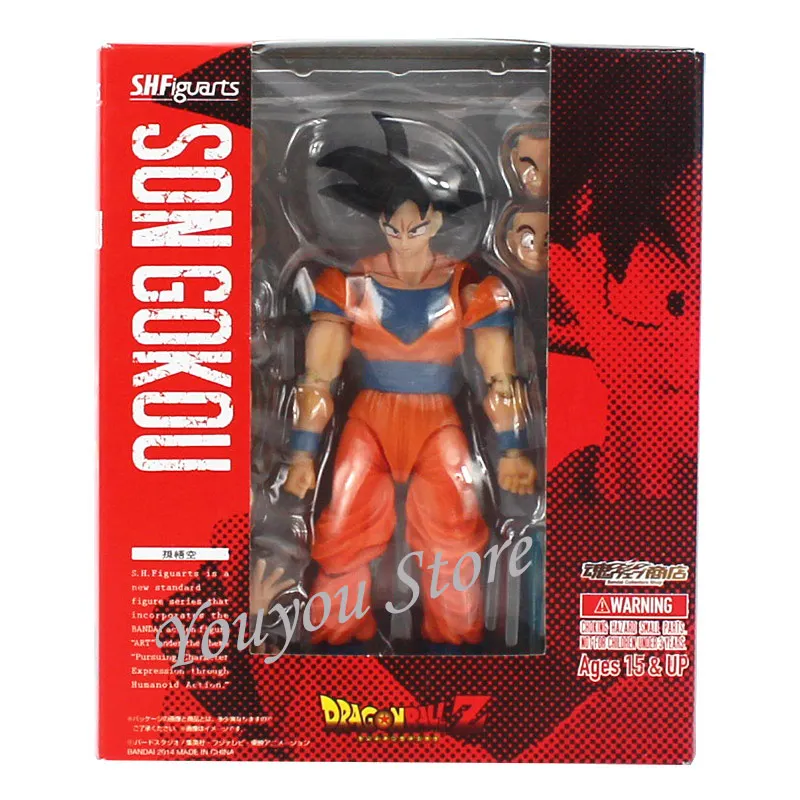 Dragon Ball Z DBZ Son Gokou Гоку Гохан Вегета vegetto из ПВХ экшн игрушечная фигурка-модель куклы 15~ 17 см - Цвет: Black gokou with box