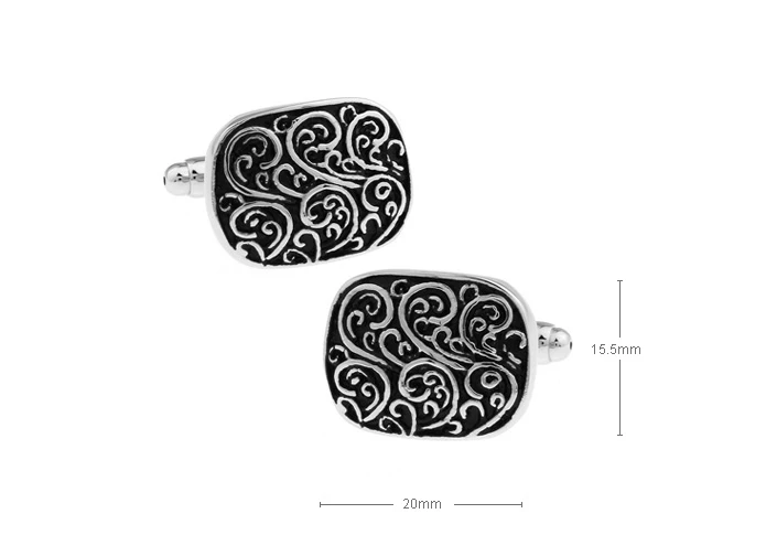 

Classical wave pattern black paint cufflinks(gold and silver two color optional),men's cufflinks,jewelry
