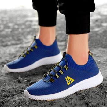 

Men Shoes Sports Running Sneakers, Light Weight Breathable Slip On Comfortable Outdoor Walking shoes, Student Sport Footwear