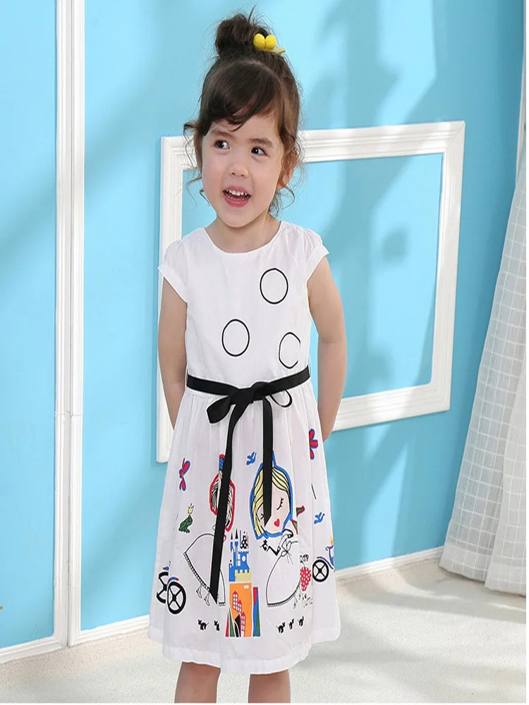

2019 summer new girls wear female baby cotton casual dream camouflage sleeveless print dress