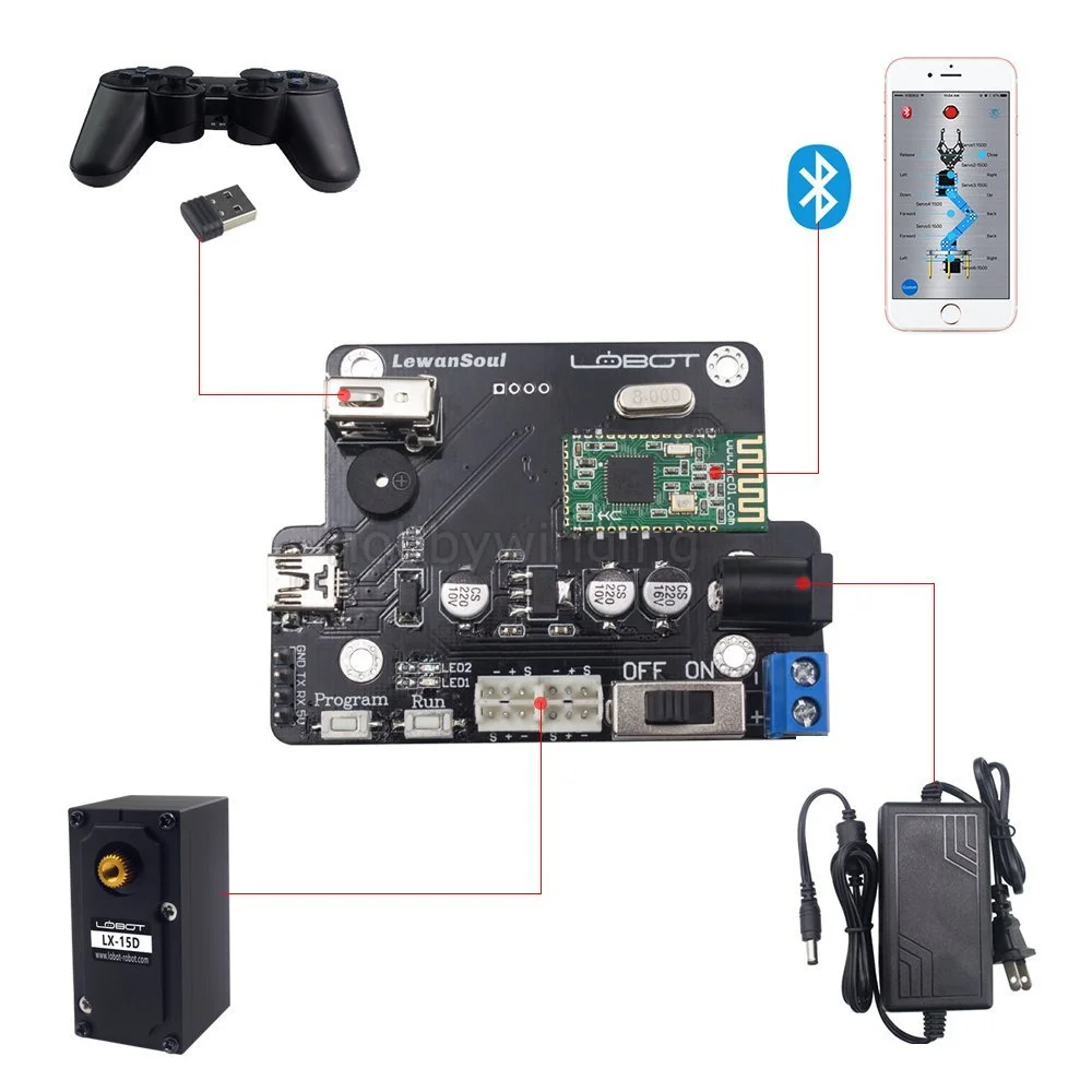 XArm 6DOF полностью металлический автобус манипулятор для роборуки с параметром отзывы для Arduino