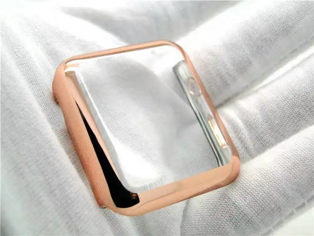

Full screen ultra-thin protective shell Electroplate Metal Plated Hard Case Cover for Apple Watch 38mm42mm Series 1 Series 2