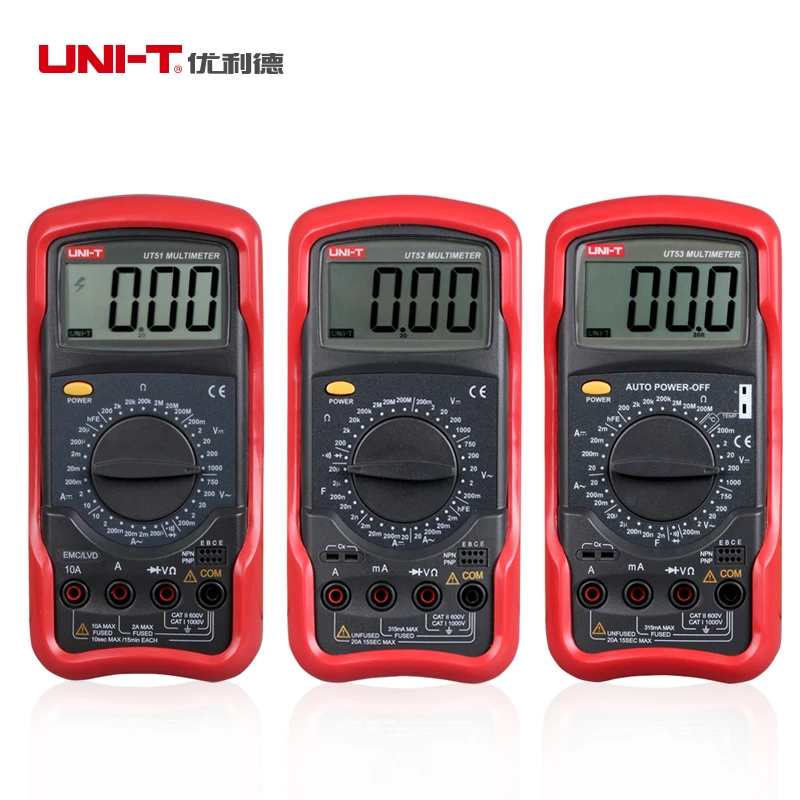 

UNI-T UT51 Digital LCD Standard Precision Handheld Digital Multimeter UT-51