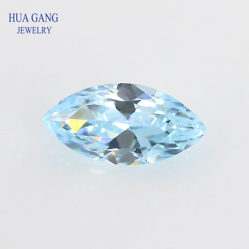 

5A Light Sea Blue Marquise Shape Brilliant Cut CZ Stone Synthetic Gems Cubic Zirconia For Jewelry Size 1.5x3~10x20mm