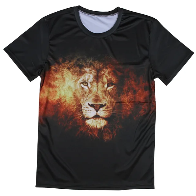Fire Lion 3d Printing Mens Fashion Design Summer T Shirts Best ... Fire Lion 3d Printing Mens Fashion Design Summer T Shirts Best Quality Mens Polyester T shirts