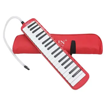 

IRIN 1 set 37 Piano Keys Melodica Pianica Musical Instrument with Carrying Bag for Students Beginners Kids Red