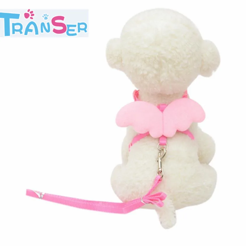 

Transer Cute Angel Pet Dog Leads and Collars Set Puppy Leads for Small Pet Designer Wing Adjustable Harness Pet 11Feb5