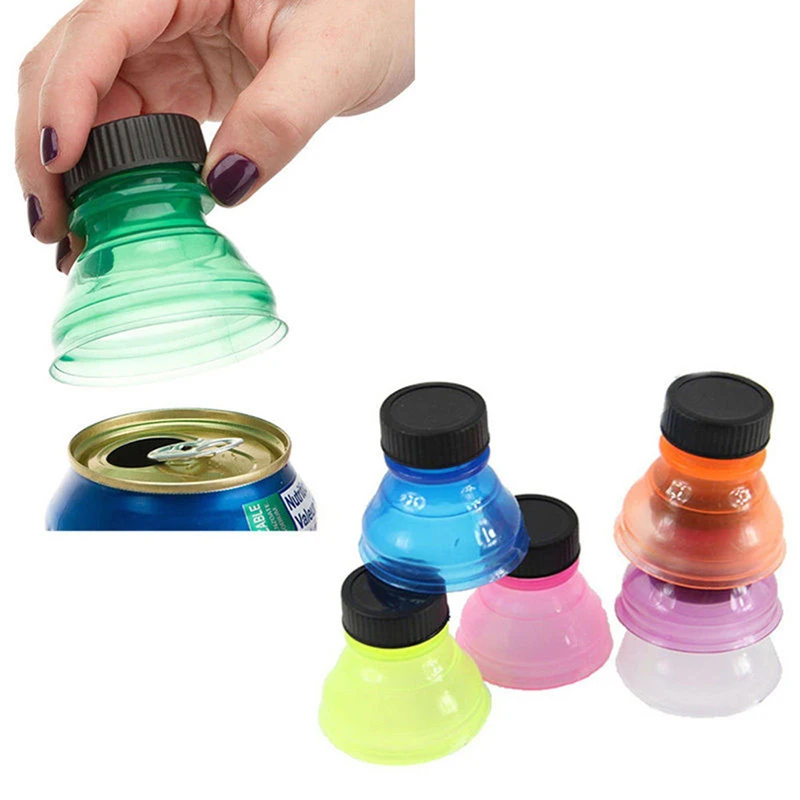 

Creative 6Pcs Soda Saver Pop Beer Beverage Can Cap Flip Bottle Top Lid Protector Snap On cup cover water dispenser insulated