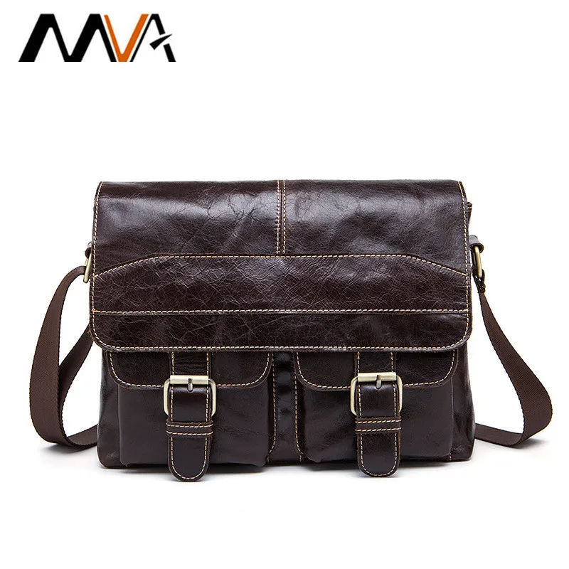 

MACHOSSY Messenger Bag Men Leather Shoulder Bags Men's Crossbody Bags Small Business Briefcases Shoulder Genuine Leather Men Bag