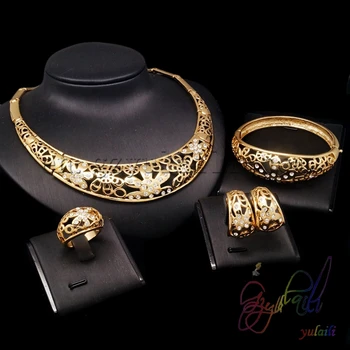 

Yulaili Gold Filled Jewelry Set Pageantry Jewelry Set