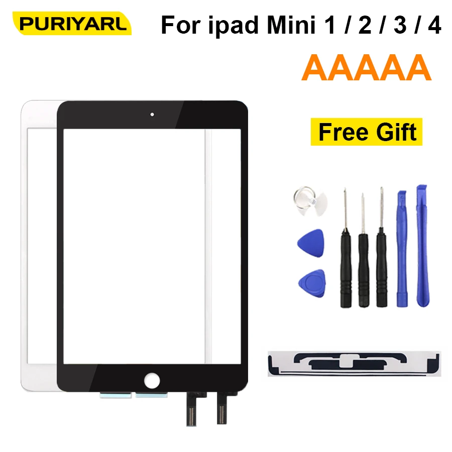 Сенсорный экран A + для iPad Mini 1 2 3 4 Mini1 Mini2 Mini3 сенсорный дигитайзер стекло без