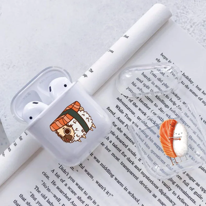 Прозрачный милый чехол для Apple airpods наушников с Bluetooth Airpods Жесткий Чехол