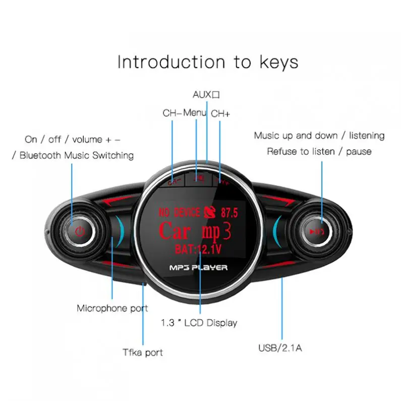 Двойной USB Bluetooth fm-передатчик Handsfree Аудио Автомобильный MP3-плеер беспроводной в автомобиле fm-модулятор с ЖК-дисплеем/быстрая зарядка