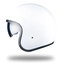 LDMET moto rcycle casco jet aperto del fronte del casco con lente cascos para moto vintage harley pilota cafe racer etro di crociera