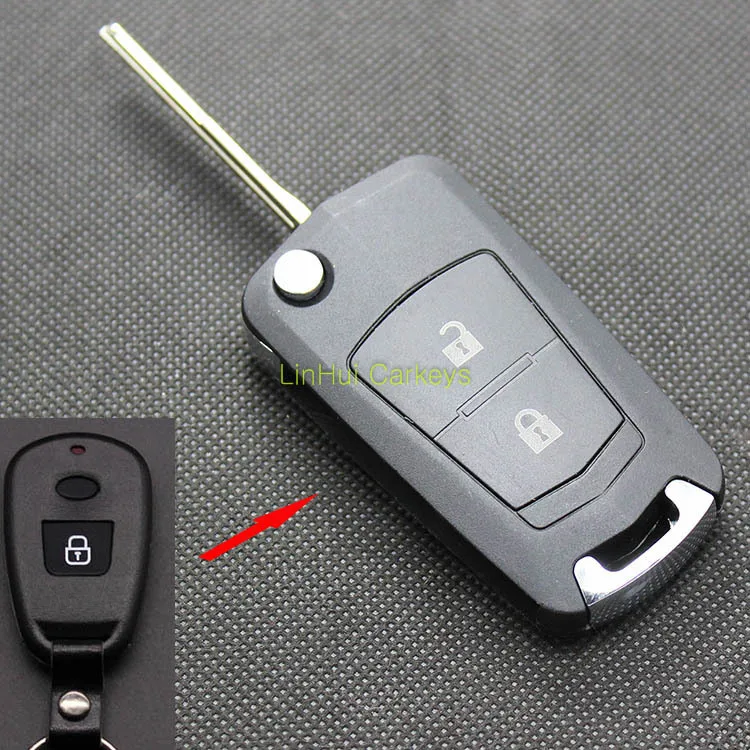 PINECONE для ключа чехол HYUNDAI ELANTRA дистанционного 2 кнопки необработанное лезвие