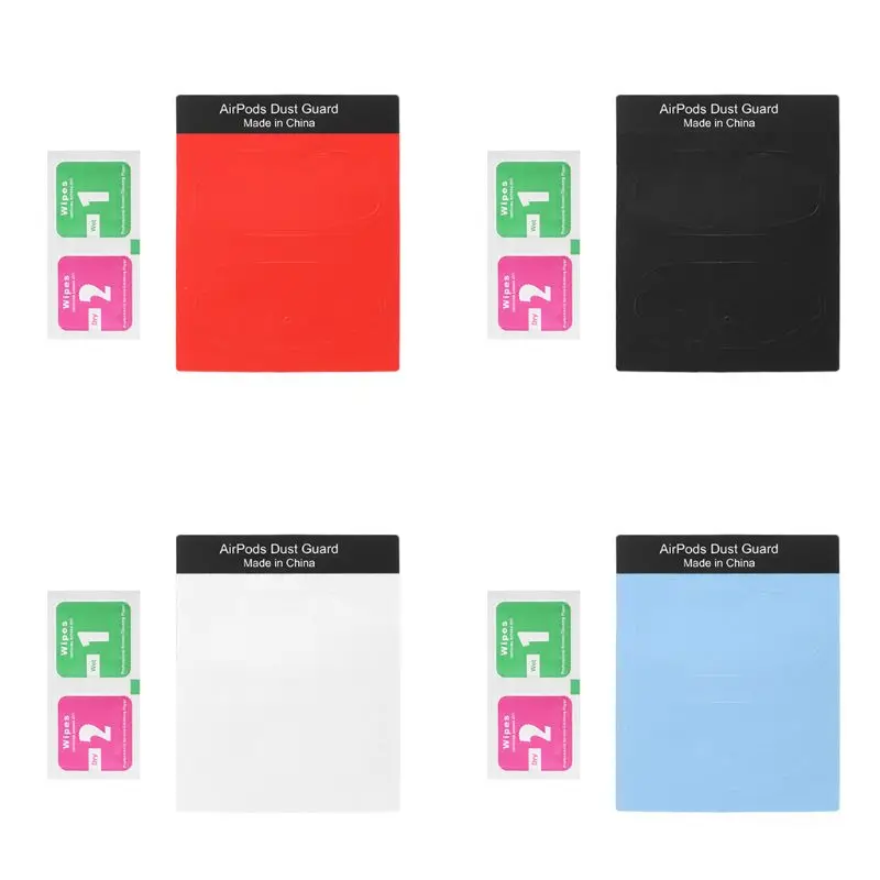 

1 Pair Dust Guard Protective Sticker Earphone Case Shell Skin Dust-proof for Airpods Charging Box