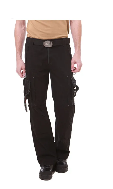 Men Cargo Pants Overalls Multi Pockets Military Tactical Pants Tooling Combat Style Plus Size Trouser Loose Commando Casual Pants (13)