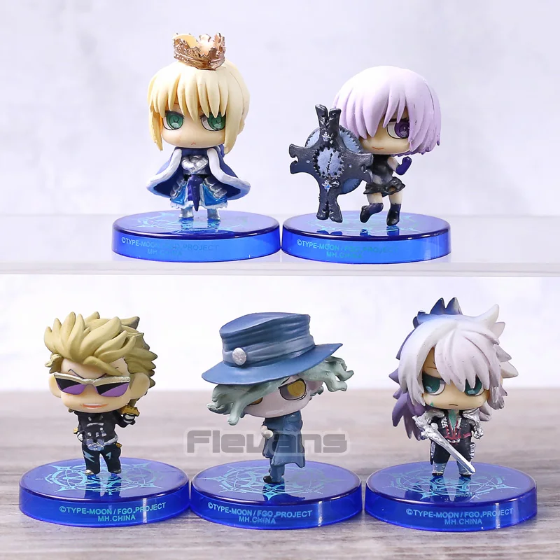 

FGO Fate/Grand Order Saber Mash Siegfried Monte Cristo Sakata Kintoki PVC Figures Toys Brinquedos Figurals 5pcs/set