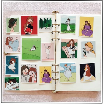 

17PCS Cartoon Girl Stickers DIY Scrapbooking Album journal Diary Happy Planner Gift Decoration Stickers