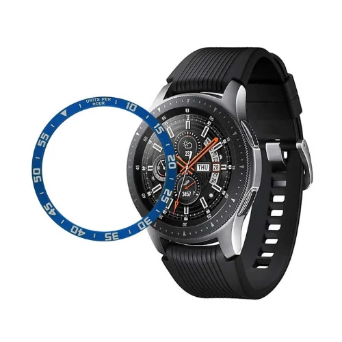 Чехол против царапин для samsung Galaxy Watch 46 мм/42 мм S3 Frontier faces скорость и время ободок кольцо Стильный чехол - Цвет: time-blue