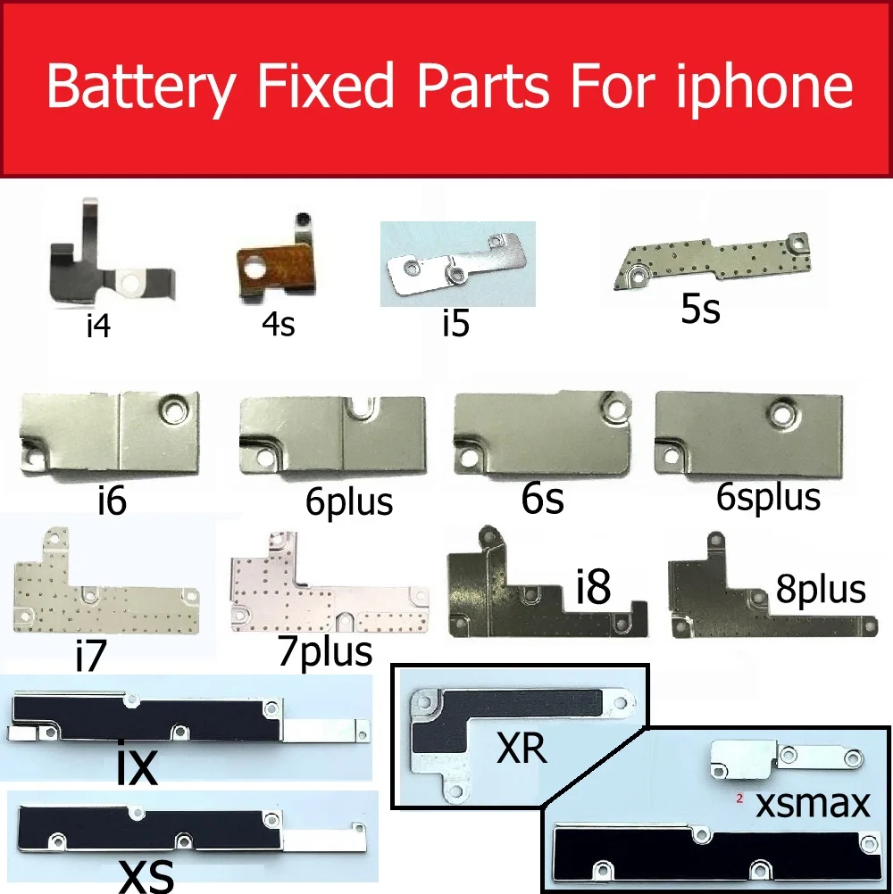 Батарея металлическая рамка Крышка фиксированная часть для iphone 4 4s 5 5s 5c se 6 6s 7 8 Plus X XS MAX XR внутренний металлический кронштейн зажим держатель щит