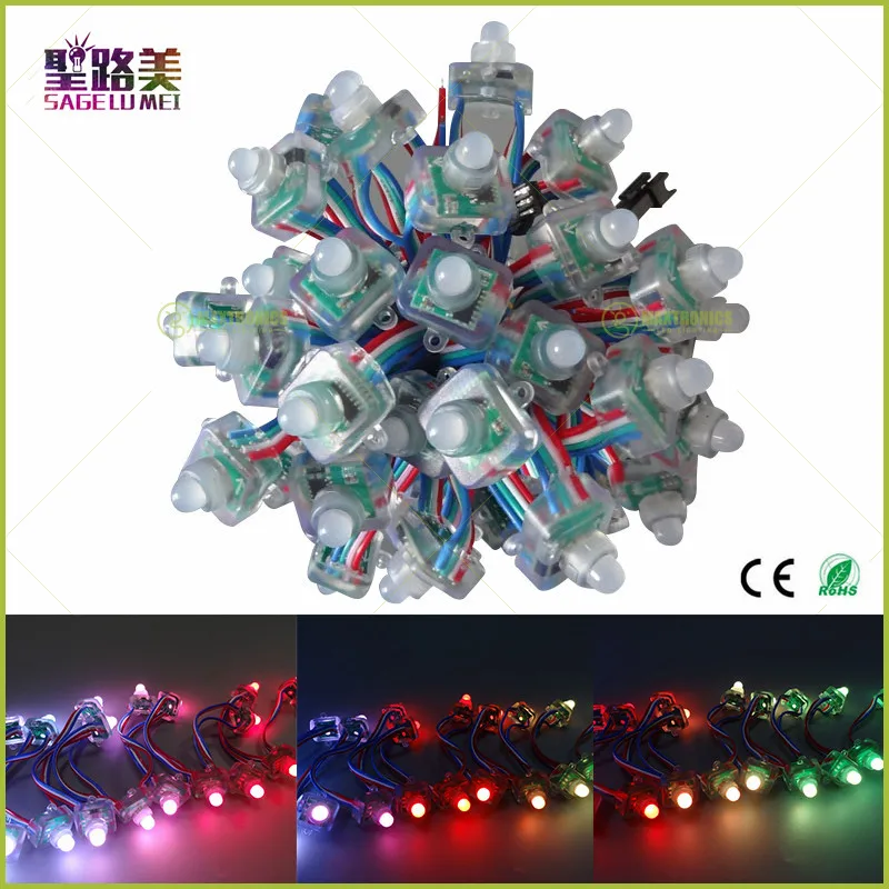 50pcs-12mm-WS2801-T1515-RGB-Full-Color-Diffused-Digital-LED-Pixel-5Module-String-IP68-Waterproof-Individually
