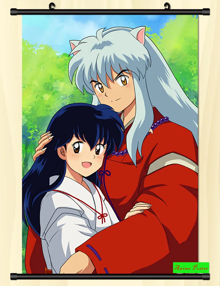 Anime Poster Inuyasha Wall Scroll Printed Painting Home Decor Japanese