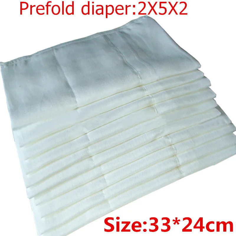 

[simfamily]10PCS 2X5X2 Layers Reusable Cotton Gauze muslin nappy changing nappy Prefold Cloth Diaper Super Absorbent Wholesales