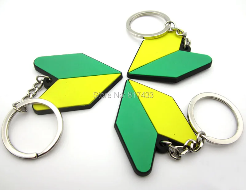 MV34C132 new driver badge JDM WAKABA keychain keyfob (5)