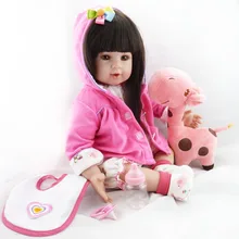 Новинка 55 см силиконовые виниловые куклы для новорожденных Реалистичная кукла-реборн новорожденный кукла для маленьких девочек brinquedos рождественские новогодние подарки