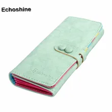 2016 newest Designer Clutch long Wallet PU Leather Zipper Small Fresh Wallet Mobile Phone Bag
