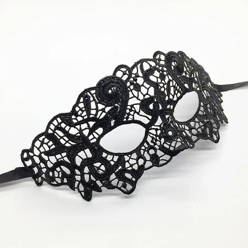 

New Ladies Sexy Lace Masquerade Mask for Carnival Halloween Masquerade Half Face Ball Party Masks Black Hot Stamping #10