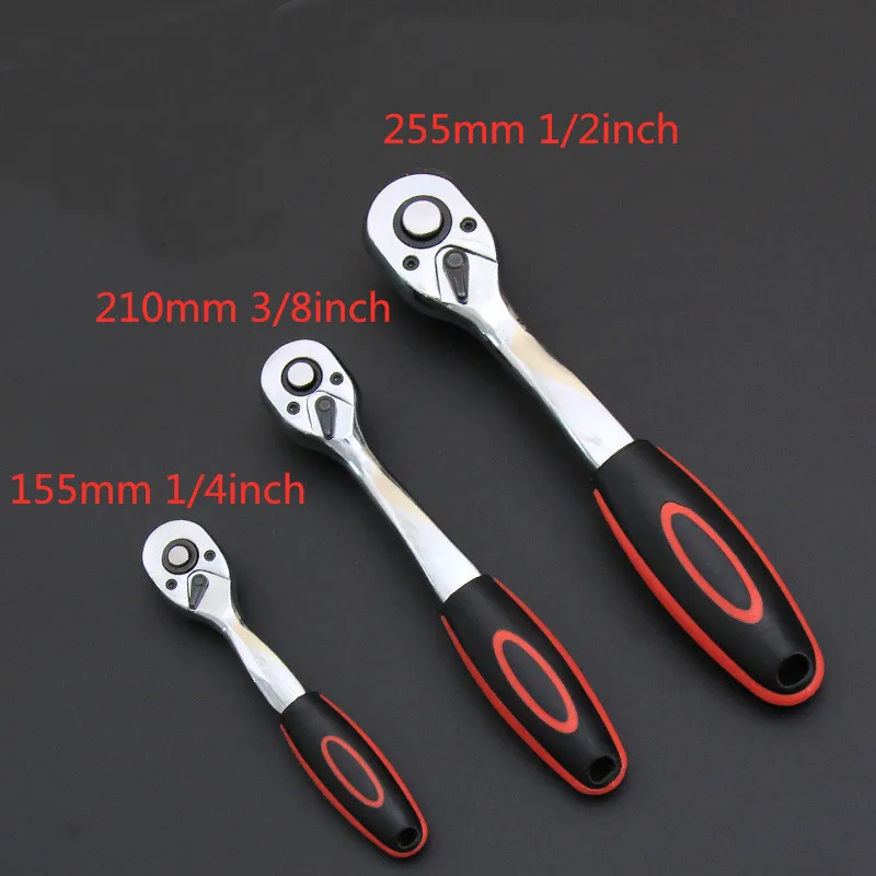 

1pc CR-V 1/4" 3/8" 1/2" Steel High Torque Ratchet Wrench for Socket 72 Teeth Quick Release Wide Used Professional Hand Tools