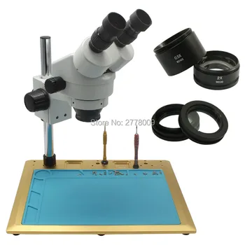

3.5X-90X Binocular Stereo Microscope and 30cm*40cm Anti-high Temperature Magnetic Microscope Repair Big Workbench