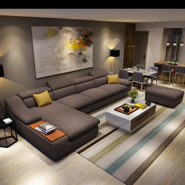 Wohnzimmer möbel moderne L geformte stoff ecke schnittsofa set design