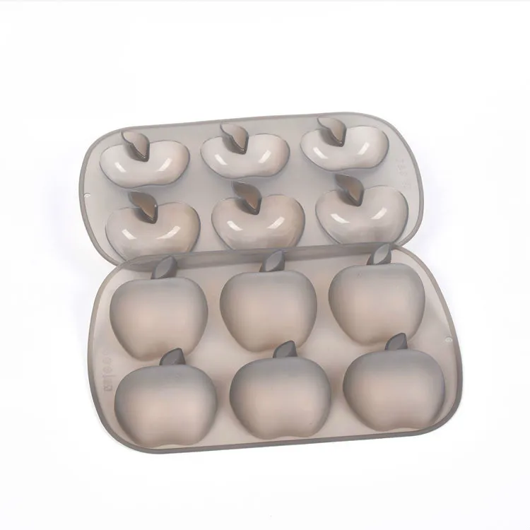 1PC Silicone 6 Hole Apple cake mold sugarcraft baking pancake molds