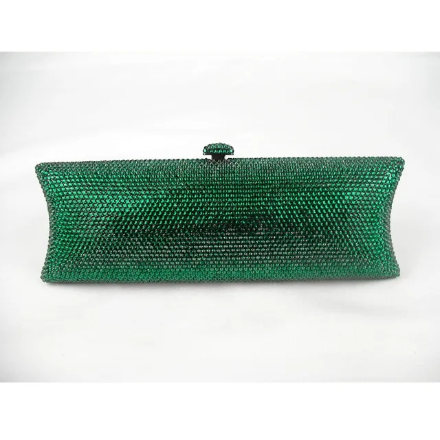 735 Emerald Green Crystal Lady Fashion Bridal Night Metal Evening 735 Emerald Green Crystal Lady Fashion Bridal Night Metal Evening Purse Clutch Bag Case Box Handbag
