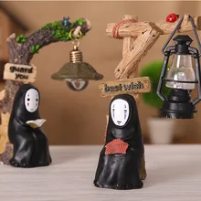 No Face man Miyazaki Ornaments night light Japanese groceries resin Hand made Crafts Study Lamp for Kids Gift Spirited Away