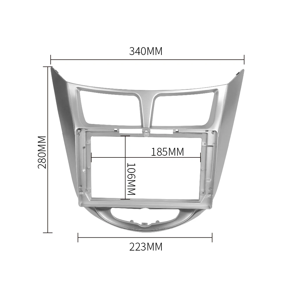 Двойной Дин Радио Fascias 9 дюймов для hyundai Verna I-25 2010- Solaris Accent Dashboard Установка отделка комплект рамка
