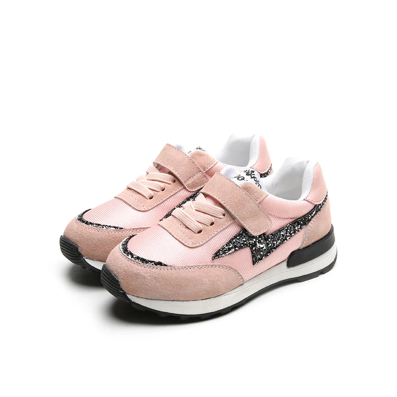 

LIULIVERSON~Children's Real Leather Sneakers Casual Trainers for Kid Breathable Mesh Shoe for Baby Boy and Girl