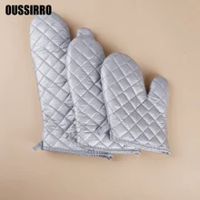 1 шт серебряные перчатки для микроволновой печи изолированные перчатки Прихватки для духовки кухонные инструменты для выпечки 3 размера перчатки для микроволновой печи жаропрочная посуда, Кулинария