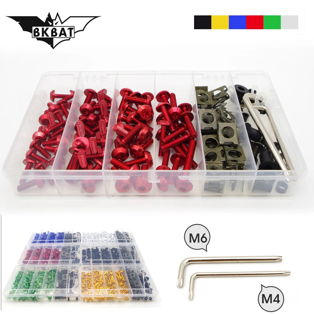 

For touring electra glide rear fender roadking softail chrome Motorcycle Bolts Screw Nuts M4/M6 fairing kit cover