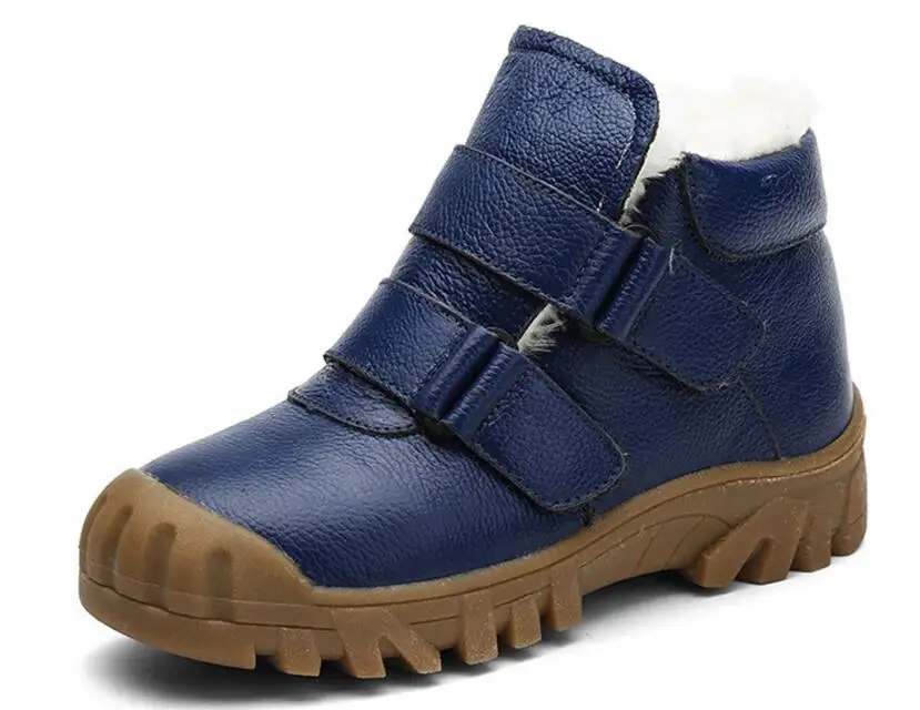 kids genuine leather snow boots-24