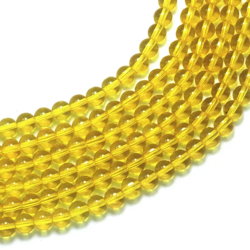 Yellow Crystal Selectable Size 4 10 MM Semi Precious Stone Beads for