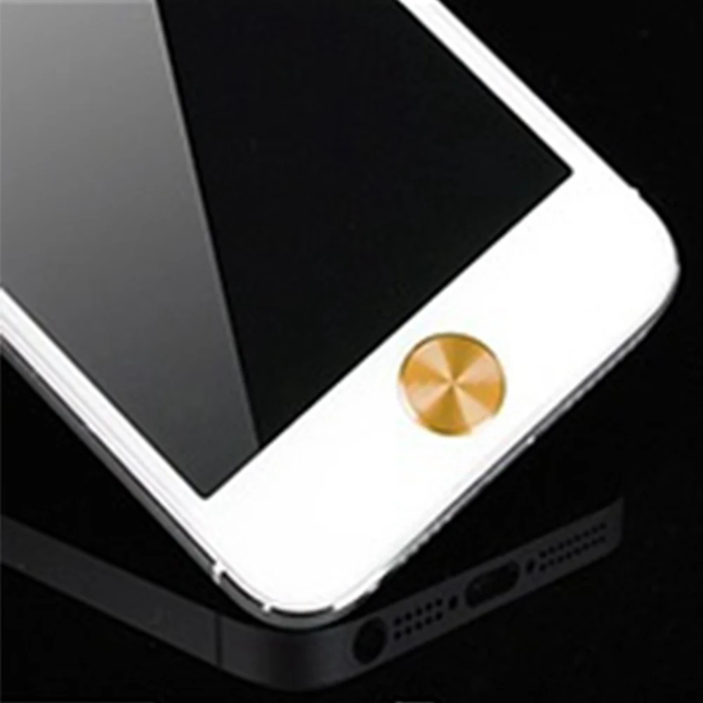 Универсальный 1 шт алюминиевый Металл Кнопка домой наклейка многоцветная для iPhone 4 4S 5 - Цвет: Цвет: желтый