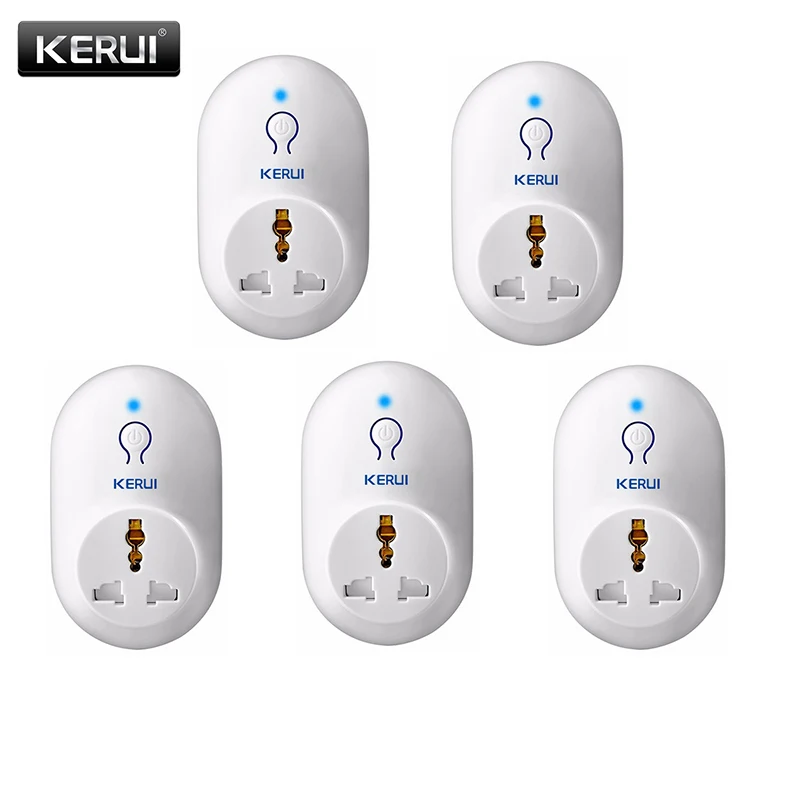 

KERUI 5pcs/lot Wireless EU US UK AU Standard Power Socket 433MHz Smart Switch Socket For KERUI Home Security Alarm System