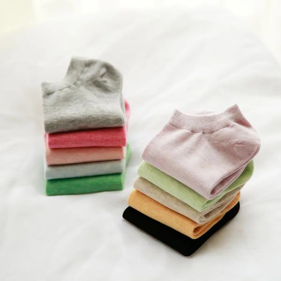 [COSPLACOOL] Милые однотонные носки карамельных цветов корейские для девушек